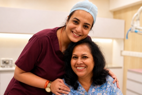 Patient smiling